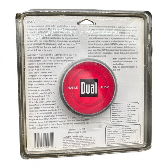 Dual R54S 5.25" Factory Replacement Speaker R545 New In Package Car Audio - Picture 4 of 5